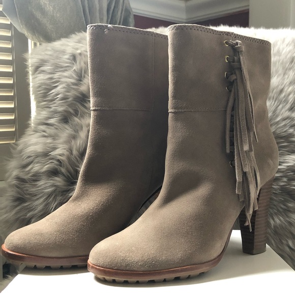 COACH Tassel Suede Ankle Boots - Picture 3 of 5